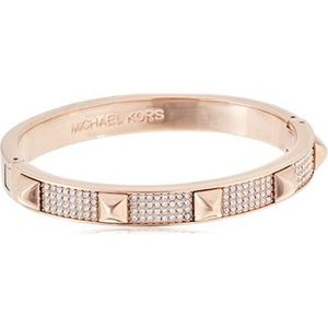 Michael Kors Rose Gold Tone Heritage Swarovski Crystal Stud Bracelet